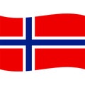 Stock vector norway flag icon 2