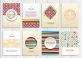 Stock vector set of brochures in vintage style Royalty Free Stock Photo