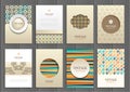 Stock vector set of brochures in vintage style Royalty Free Stock Photo
