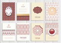 Stock vector set of brochures in vintage style