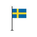 Stock vector sweden flag icon 3