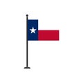 Stock vector texas flag icon 3