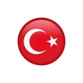 Stock vector turkey flag icon 5 Royalty Free Stock Photo