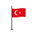 Stock vector turkey flag icon 4 Royalty Free Stock Photo