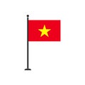 Stock vector vietnam flag icon 3