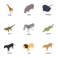 Stockbreeding icons set, isometric style Royalty Free Stock Photo