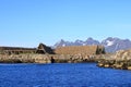 Stockfish, or dried fish, dries in the air in Svolvaer in Norway Royalty Free Stock Photo