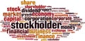 Stockholder word cloud Royalty Free Stock Photo