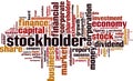 Stockholder word cloud Royalty Free Stock Photo