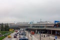 Stockholm airport in a gloomy day