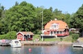 Beautiful houses in Stockholm archipelago