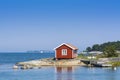 Stockholm archipelago: small red summerhouse