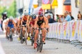 STOCKHOLM - AUG, 24: A group lead by Kate Mcilroy cycling on the
