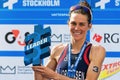 STOCKHOLM - AUG, 24: The overall leader Gwen Jorgensen at the Womens ITU World Triathlon Series event Aug 24, 2013 in