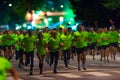 STOCKHOLM - AUG, 17: Runners shortly after the start at the Midnight Run (Midnattsloppet) event. Aug 17, 2013 in Stockholm, Sweden