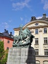 Stockholm, bronze statue, knight slayer