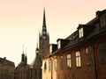 Stockholm church spire Royalty Free Stock Photo