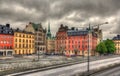 Stockholm city center view - Sweden Royalty Free Stock Photo