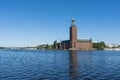 Stockholm city hall at Lake MÃÂ¤laren Royalty Free Stock Photo