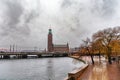 Stockholm city hall is one of the symbols of the Swedish capital Royalty Free Stock Photo