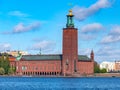 Stockholm. City Hall on a sunny day. Royalty Free Stock Photo