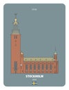 Stockholm City Hall, Sweden. Architectural symbols of European cities