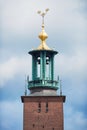 Stockholm City hall tower Royalty Free Stock Photo