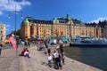 Stockholm city - Nybroplan square Royalty Free Stock Photo