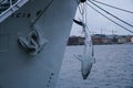 Stockholm - 02/06/2017: close up plastic fake shark in the bay