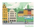 Stockholm vector illustration