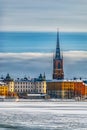 Stockholm Gamla Stan Winter Scene Royalty Free Stock Photo