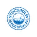 Stockholm grunge rubber stamp