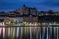 Stockholm night skyline canal cityscape, Ormsaltaren. Stockholm Sweden