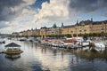 Stockholm River Scene Royalty Free Stock Photo