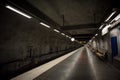 STOCKHOLM, RUSSIA - OCTOBER 3 2021: Inside incredibly beautiful metro