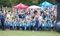 Many kids waiting for the start in the running competition Prins Daniels lopp during the Generation PEP day in Hagaparken