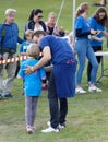 Proud kids getting their medals from Prins Daniel after the Prins Daniel race