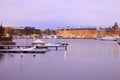 Stockholm Skyline and lake at dusk