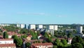 Stockholm, Sweden. Aerial Drone summer view of peaceful green urban landscape