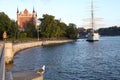 Stockholm, Sweden: april 1. 2017 - panorama of the Old Town Gamla Stan architecture in Stockholm, Sweden. Royalty Free Stock Photo