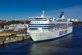 Passenger ferry `Silja Serenade` Silja Line departs from Stockholm to Helsinki Royalty Free Stock Photo