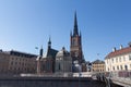 Riddarholmen Church in a sunny day, Stockholm, Sweden Royalty Free Stock Photo