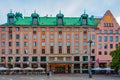 Stockholm, Sweden, August 2, 2022: Summer day at Hotorget square