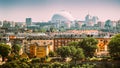 Stockholm, Sweden. Avicii Arena Ericsson Globe In Summer Skyline. It's Currently The Largest Hemispherical Building Royalty Free Stock Photo