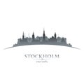 Stockholm Sweden city silhouette white background