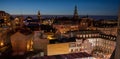 Stockholm, Sweden. Cobbled street in Sodermalm. Color street with cobblestone road, streetlight. Narrow street. Royalty Free Stock Photo