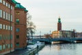 Vasabron Bridge and Norrstrom River in Stockholm