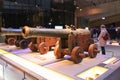 Cannons from Vasa warship at Vasa Museum, Stockholm, Sweden Royalty Free Stock Photo