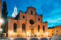 Stockholm, Sweden. Great Church Or Church Of St. Nicholas In Gamla Stan In Summer Evening. Famous Popular Destination