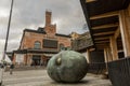 Contemporary sculpture in front of the Museum of Photography in Stockholm